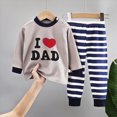 thumbnail image 2 of HCNTES Toddler Baby Boys Fall Winter Clothes Little Boy Outfit Long Sleeve Shirts and Soft Pants Casual Cute Pajamas & Dailywear Outfits Set for Kids(Navy,2-3 Years), 2 of 5