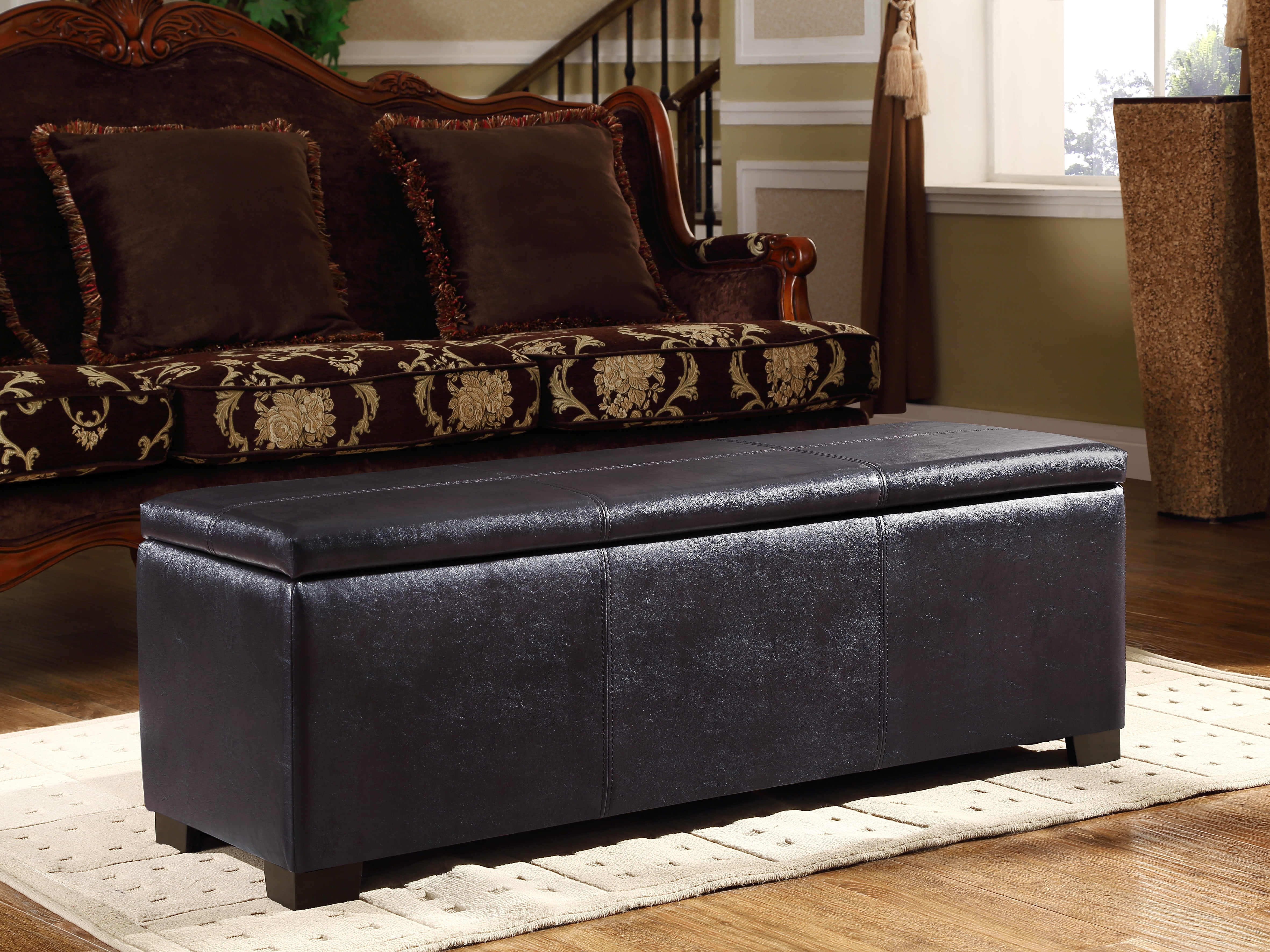 Gun concealment bench storage ottoman deals