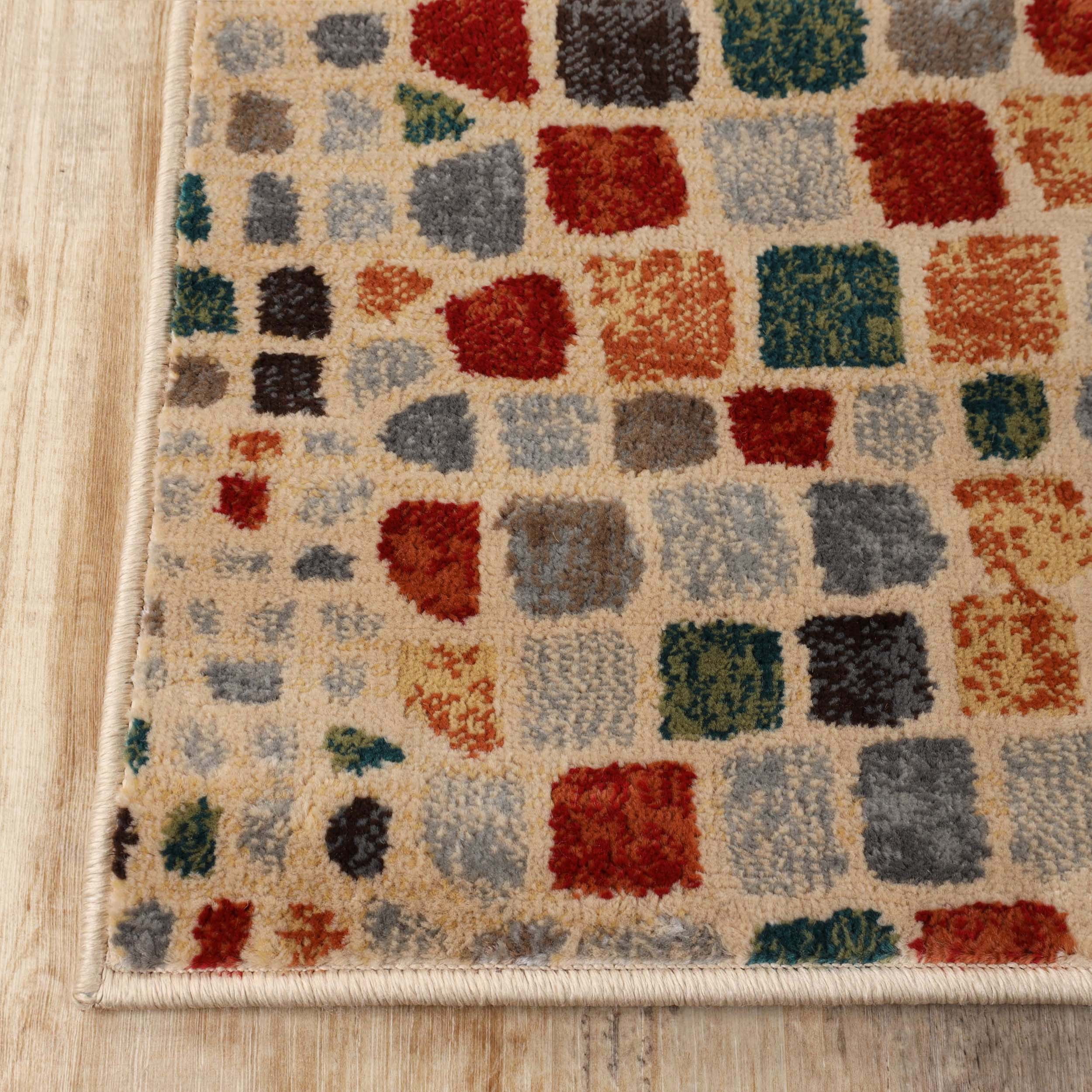 Superior Dexter Abstract Cobblestone Indoor Area Runner, 2' 7" x 8'