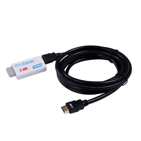 Wii to HDMI Converter Adapter 1080p HD Video Audio Output and 10 ft HDMI Cable for Nintendo (Best Wii To Hdmi Converter)
