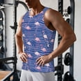 thumbnail image 5 of Cauagu Flamingo Print Men's Sleeveless Muscle Shirts,Tank Tops Quick Dry Workout Tank Top Gym Muscle Tee Fitness Bodybuilding T Shirt for Men-Medium, 5 of 7