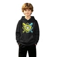 thumbnail image 4 of Luvior Halloween Boys Pullover Hoodie, Neon Baseball Glove Bat Graphic Hooded Sweatshirt, Casual LongâSleeve Hoodie with Front Kangaroo Pocket for Kids Sports Daily Wear, 4 of 6