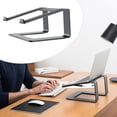 thumbnail image 4 of Soporte para Laptop 10-17 "Portátil de Aluminio Ergonómico Portátiles Elevador Elevador para Computadora Soporte de Metal para, Computadora, Notebook, gris Sunnimix Soporte para computadora portátil, 4 of 8