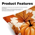 thumbnail image 2 of Maple Ieaf Pumpkin with Unique Patterns Covers - Set of 2 Throw Pillows for Home Decor - Available in 16x16, 18x18, 20x20 Inches for Various Occasions, 2 of 6
