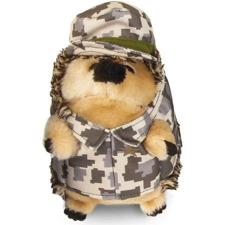 UPC: 0029695535871 | Petmate Army Heggie Grunting Plush Dog Toys Multicolor