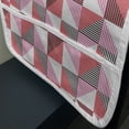 thumbnail image 3 of Geometric Microwave Oven Cover, Simple Repeating Pattern of Halved Triangles with Stripe Ornaments, Water Resistant Organizer with Pockets Kitchen, 36" x 12", Coral Pink and Dark Grey, by Ambesonne, 3 of 4