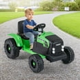 thumbnail image 4 of Costway Tracteur à Chevaucher 24 V pour Enfants avec Remorque Détachable Télécommande Musique Vert, 4 of 10