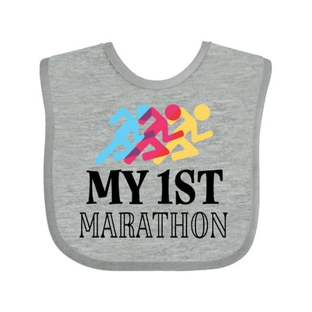 

Inktastic My 1st Marathon Race Gift Baby Boy or Baby Girl Bib