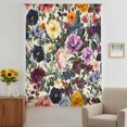 thumbnail image 3 of Country Flowers Sheer Curtains 54 Inches Long, Retro Pastoral Colorful Floral Herbs Light Filering Curtains, Breathable Simi Curtain Privacy Drapes for Kitchen Bathroom Small Window Treatment, 3 of 9