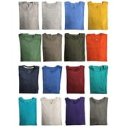 SOCKS’NBULK Mens Cotton Crew Neck Short Sleeve T-Shirts Mix Colors Bulk Pack (Large)