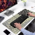 thumbnail image 2 of Long Mouse Pads for Desk,Gray Floral and Petal Pattern Desk Mats on Top Of Desks, Desk Mouse Pad Extra Large with 3mm Non-Slip Base and Stitched Edge for Gaming,Office,Work,Home 31.5"x15.7", 2 of 6