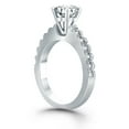 thumbnail image 3 of 14k White Gold Diamond Micro Prong Cathedral Engagement Ring Size 8, 3 of 4