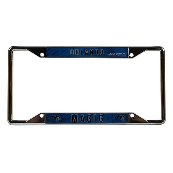 Orlando Basketball Magic EZ View License Plate Frame - Designed for Upper or Lower Corner License Plate Tabs