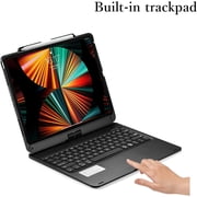 360° Rotatable Touch Keyboard for iPad Pro 12.9 inch 2022 6th Generation, Pro 12.9 5th 4th 3rd Generation Backlight Keyboard Built‑in Trackpad, Bluetooth Foldable Keyboard Cover