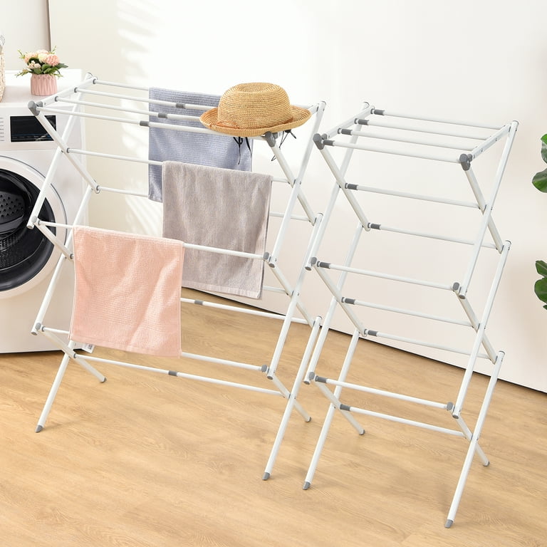 Kingrack Clothes Drying Rack, 2-Tier Folding Drying Rack for