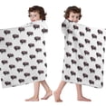 thumbnail image 4 of White Buffalo Pattern Hooded Bath Towel，60"x35" for Ages 3 To 12 Kids, Quick Dry Lightweight Soft Microfiber Hood Beach Towel Cover Up for Kids, 4 of 7
