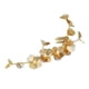 thumbnail image 4 of Boda Nupcial Flor Dorada Tiara Diadema Accesorios Para El Cabello Sunnimix Tiara floral de filigrana para mujer, 4 of 8