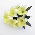 thumbnail image 1 of (Yellow)2pcs Artificial Lily 10 Heads Each For Wedding Party Decor, 1 of 1