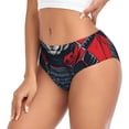 thumbnail image 2 of Fotbe Red Black Eastern Panda Warrior Calzones Estampados para Mujer – Ropa Interior de Algodón, Cómoda, Suave y Elástica-Medium, 2 of 6