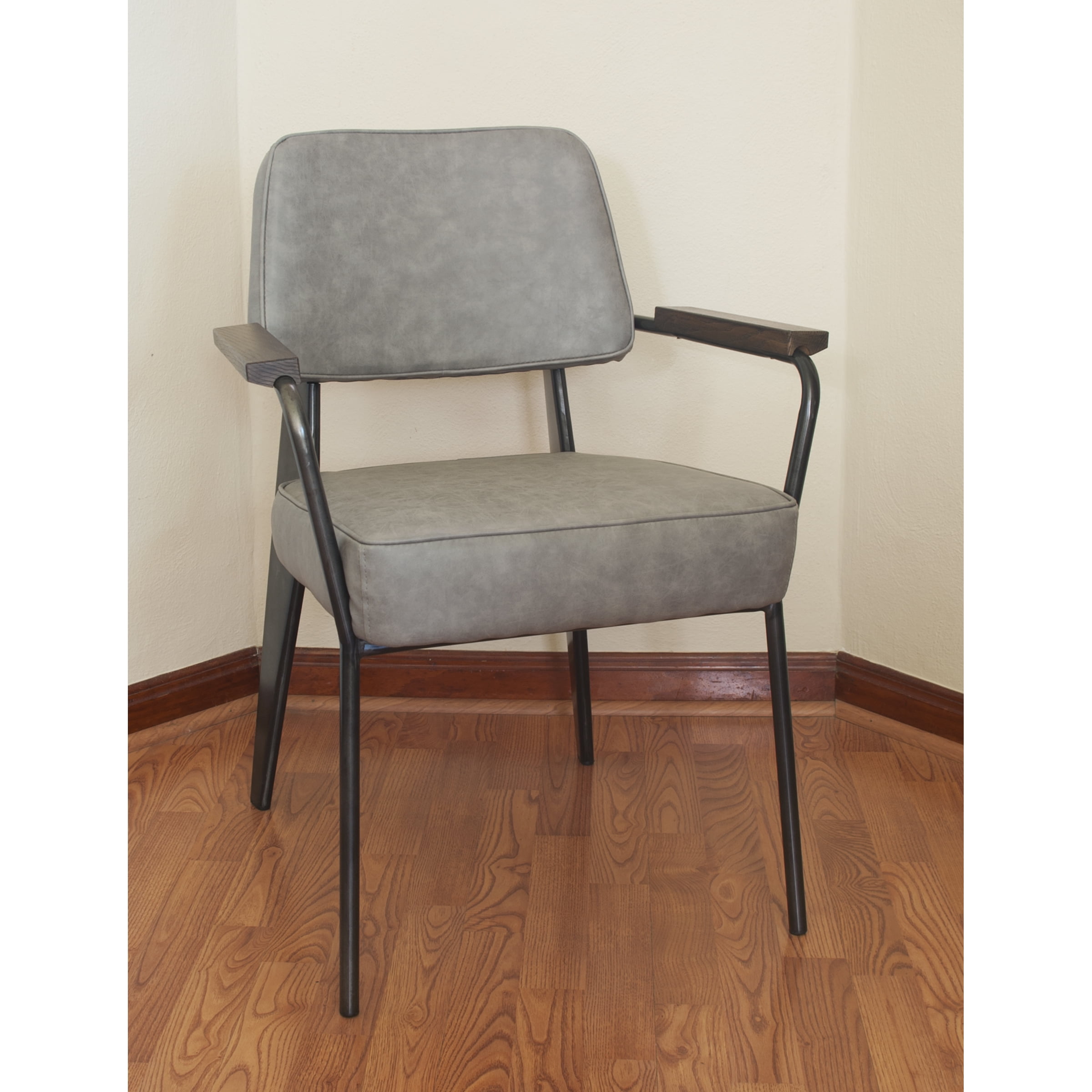 AmeriHome 2 Piece Fauteuil Direction Accent Chair Set - Gray