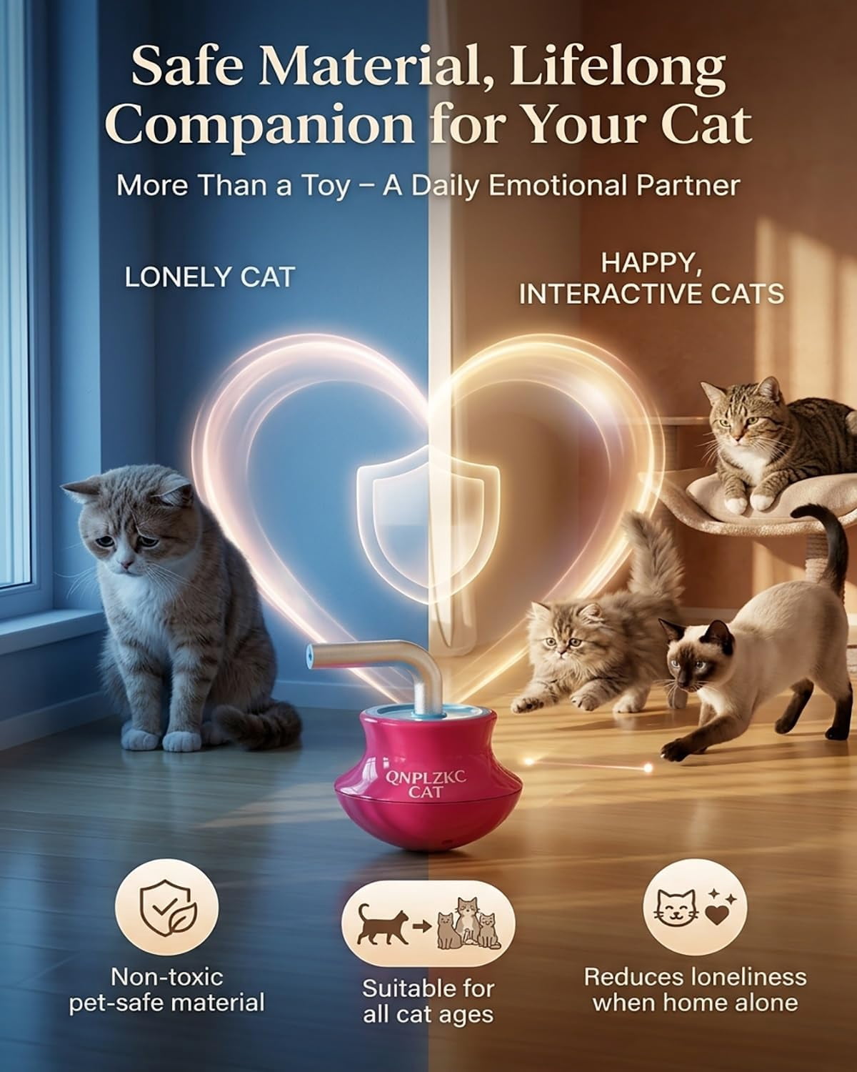 Automatic Cat Laser Pointer Toy Tumbler Design Rechargeable Interactive Pet