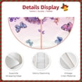 thumbnail image 3 of Balery Flowers And Colorful Butterflies Printed Christmas Tree Skirt , Merry Christmas Party Christmas Tree Decoration,Adjustable Tree Skirt-36", 3 of 6