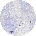 thumbnail image 1 of Ahgly Company Machine Washable Indoor Round Abstract Blue Angel Blue Area Rugs, 3' Round, 1 of 7
