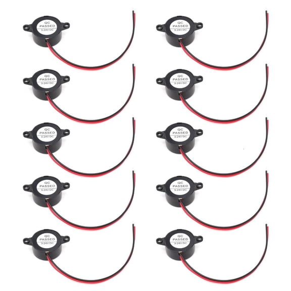 Yammee 10Pcs Continuous Noise Electronic Buzzer Set High Decibel for Interactived Toy