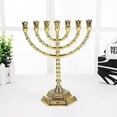 thumbnail image 1 of Candelabro de 7 brazos para la menorá de Shabat, el tabernáculo, la decoración del hogar y el centro de mesa, 1 of 3