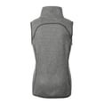 thumbnail image 3 of Women's Cutter & Buck  Heather Gray Citadel Bulldogs Vault Mainsail Sweater-Knit Full-Zip Asymmetrical Vest, 3 of 3