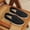Black, variant on New Summer Men's Simple Versatile British Style Slip-On Loafers, Flat Canvas Shoes, Casual Skate Shoes for Men