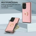 thumbnail image 2 of Feishell for Samsung A53 5G Wallet Case with Card Holder, 360°Rotation Ring Holder Kickstand, Premium PU Leather RFID Blocking Card Pocket Protective Cover for Samsung Galaxy A53 5G, Pink, 2 of 8