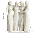 thumbnail image 7 of Hand-Painted Sisters Resin Figurine - Friendship Statue for Women, Perfect Sister Birthday Gifts & Friendship Day Presents, Decor for Desk Bedside Living Room (Four Sisters), 7 of 7