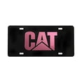 thumbnail image 3 of Caterpillar CAT Equipment Ladies Acrylic Laser Cut Mirrored Pink License Plate, 3 of 3