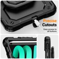 thumbnail image 7 of Case for iPad Mini 7 2024/Mini 6 2021 8.3 inch 7th/6th Gen, 360 Rotating Stand Handle Shoulder Strap Heavy Duty Shockproof Cover, Black, 7 of 7