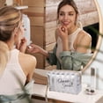 thumbnail image 5 of Striped Makeup Bag PU Toiletry Bag Multifunctional Travel Bag Waterproof Storage bag, 5 of 5