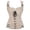 A-Beige101, variant on XIAONU Women Solid Renaissance Corset Lace Up Sleeveless Bustier Form Fitting Themed Event Corsets