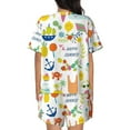 thumbnail image 3 of Naloa Summer Animal Women's Short-Sleeved Pajama Set, Loungewear, Summer pajamas, Breathable Cozy - XX-Large, 3 of 9