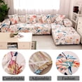 thumbnail image 2 of Printed Sofa Slipcover for 1/2/3/4 Seater Couch - Spandex Stretch Fit with Elastic Strap Sofa Cover -  Easy-Going Anti-Wrinkle Slip Resistant Couch Cover, 2 of 9