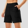 thumbnail image 2 of Wo-Fusoul Shorts for Women Women's Wide-Leg Yoga Shorts with Pocket, High-Waist, 5-Length Womens Shorts for Summer, 2 of 8
