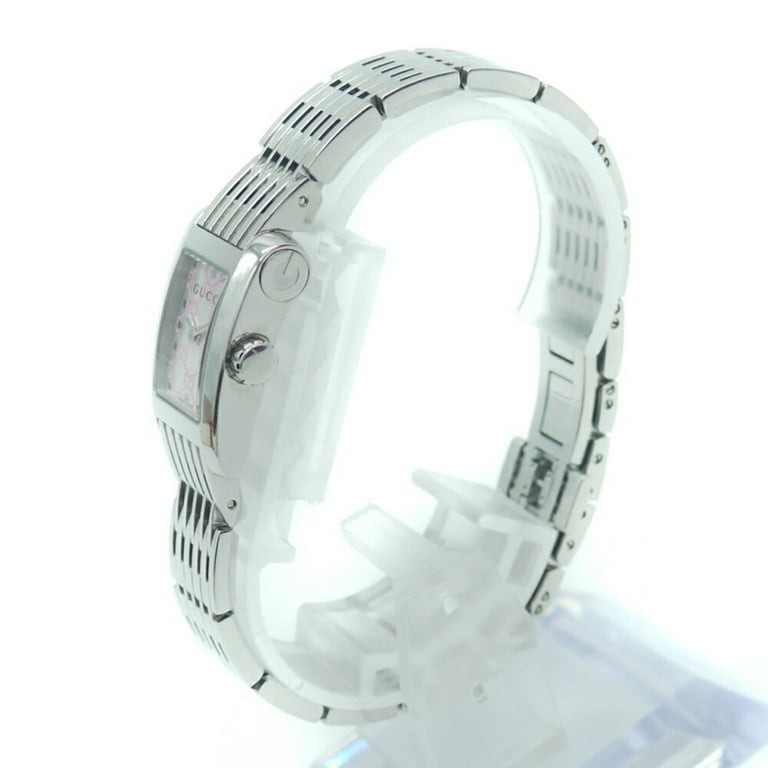 グッチ Gメトロ スクエア ピンクシェル レディース 8600L Y02031 Pre-Owned GUCCI Gucci G Metro square quartz pink shell dial