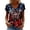 1Red2, variant on USA 250th Anniversary Shirt For Women V Neck 3/4 Sleeve American Flag Graphic Tee Casual Daily Wear Top
