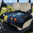 thumbnail image 3 of Xixirimido Golf Cart Seat Covers, Universal Golf Cart Seat Towel Blanket Quilted with 4 Pockets Fits for EZGO, Yamaha, Club Car & More 2-Seat Carts, Deer Forest Moon Night, 3 of 8