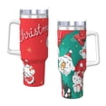 thumbnail image 3 of Lsque Sanrio Pattern 40 OZ Ice Bully Cup with Handle and Straw, Double Wall Stainless Steel Tumbler Travel Coffee Cup with Lid for Christmas Present, 3 of 8
