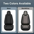 thumbnail image 5 of DIKSOAKR 2 Front Car Seat Covers for Hyundai Santa Fe 2007-2024 2025 Breathable Leather Seat Covers Waterproof Automotive Seat Cushion Protectors (2 Seat, Black), 5 of 7
