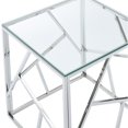 thumbnail image 2 of Contemporary Stainless Steel & Glass Accent Table in Silver, 2 of 4