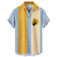 thumbnail image 1 of Camisas Para Hombre Camisa hawaiana estampada de ocio de verano para hombre, playa de vacaciones para hombre (Light Blue, XL), 1 of 4