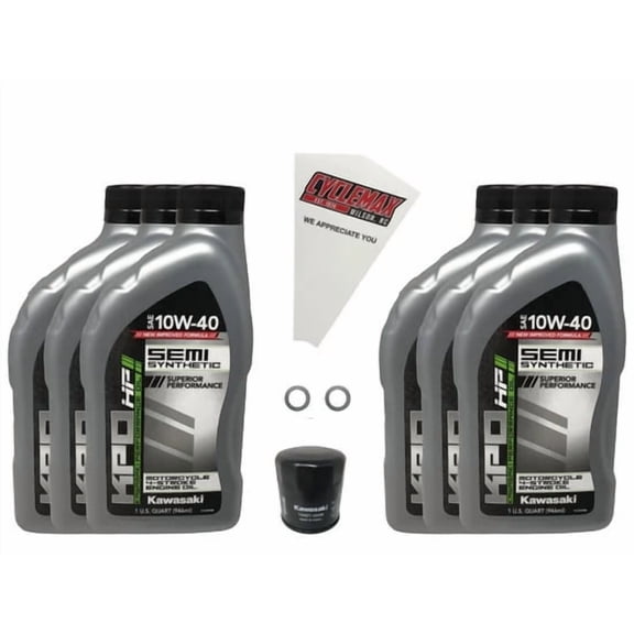 Cyclemax OEM SS 10W-40 Oil Change Kit fits 2011-2023 Kawasaki Vulcan 1700