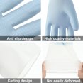 thumbnail image 3 of Paquete de 3 guantes de limpieza reutilizables - Guantes para lavar platos con palmas en relieve - Guantes domésticos impermeables para lavandería, 3 of 5