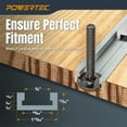 thumbnail image 7 of POWERTEC 32 inch Table Saw Miter T-Track Kit – Includes T-Bar, 5pcs T Knobs & 10pcs 1/4"-20, 1" Long Miter T Slot Bolts | Miter T Track Accessories for Table Saw & Router Table (72192N), 7 of 7